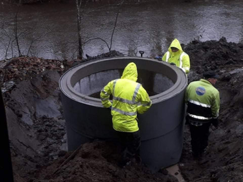 Kaivonpuhdistus henkilöstö työssä